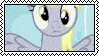 Stamp of Derpy from My Little Pony shrugging her shoulders.