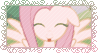 Stamp of Fluttershy from My Little Pony sticking her tongue out.