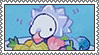 Stamp of Snom from Pokemon eating fruit.